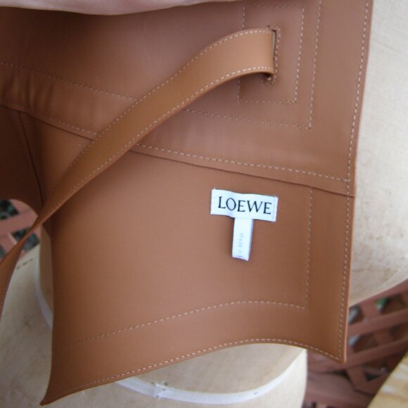 RARE NWT LOEWE Tan Canvas & Leather Obi Belt - Picture 12 of 15